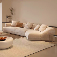 Canapé d'angle irrégulier de luxe moderne et léger Mobilier de salon Canapé modulaire incurvé au design moderne