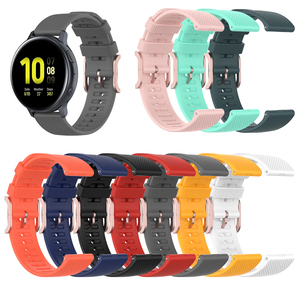 Bracelet de montre en Silicone 20mm 22mm pour Samsung <span class=keywords><strong>Galaxy</strong></span> <span class=keywords><strong>Watch</strong></span> 46 42mm <span class=keywords><strong>3</strong></span> <span class=keywords><strong>45mm</strong></span> 41mm Bracelet de montre <span class=keywords><strong>Galaxy</strong></span> <span class=keywords><strong>Active</strong></span> 2 40 44mm - Product Image 1
