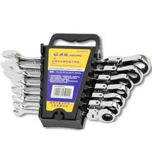 MAXPOWER 7PC SAE Flex-Head Ratcheting Combination Wrench Set with storage Holder