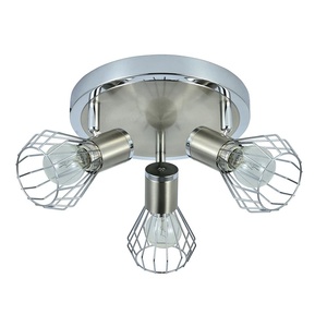 Plafón LED 3xE14, acabado cromo/niquel, dimensiones 15x28x28 cm, ideal para iluminar espacios modernos y elegantes. - Product Image 1