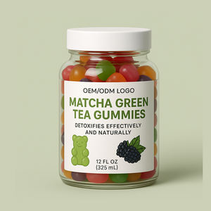 Antioksidan dewasa detoks Matcha teh hijau Gummies kaya akan serat klorofil vitamin meningkatkan suasana hati meningkatkan konsentrasi kognitif - Product Image 1