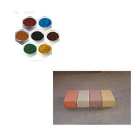 Ciment naturel, brique de béton, peinture, oxyde de fer