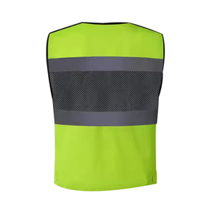 Gilet réfléchissant vert haute visibilité du fabricant Caractéristique à séchage rapide Multi-poches Vêtements de travail personnalisables Gilet de sécurité Article en vrac - Product Image 3