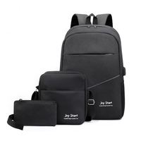 Nueva Mochila para Hombre, Mochila para Computadora de Negocios, Mochila Escolar de Ocio, Juego de 3 Piezas, Versión Coreana, Bolsa de Viaje para Mujer