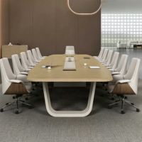 Meubles de bureau commerciaux, table de conférence, OEM ODM, design personnalisé, bureau de réunion pour le personnel de l'entreprise, salle de conférence