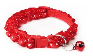 Collar para Perro Pequeño con Campana, Collares para Cachorros Coloridos, Collares para Perro con Flores de Nailon Suave al por Mayor - Product Image 4