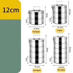 Kotak Tiffin baja tahan karat, kotak makan siang Multi tingkat untuk kantor & sekolah | Produsen kotak Tiffin India, pemasok grosir - Product Image 2