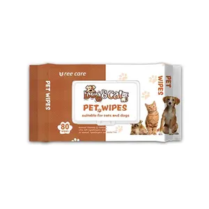 Natural Organic Private Label Biodegradable Pet Wipes Cleaning Wipes For Dog Pet Grooming Wipes