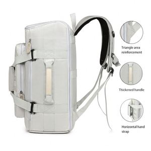 Mochila de viaje de nailon impermeable de gran capacidad con múltiples bolsillos y logotipo personalizado, Mochila deportiva informal impermeable a la moda para senderismo - Product Image 3