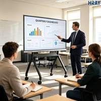 Pantalla Táctil IR HRAY de 86 Pulgadas y 60Hz para Escuelas Vocacionales, Soporte Multifuncional para la Enseñanza en el Aula, OEM ODM