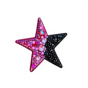 Broche Hecho a Mano, Pendientes de Cuentas Morados de Moda para Mujer, Nuevos Pendientes de Broche de Ángel para Fiesta de Novia, Nuevos Labios de Cuentas a la Moda - Product Image 1