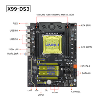 Nueva Placa Base X99-DS3 con Doble PCIe3.0 X16 Compatible con Intel Xeon E5 V3/V4 4x DDR3 SATA3.0 2X NVMe M.2 SSD