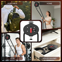 Système de poulie métallique portable Endless Rope Trainer avec résistance réglable pour exercices du dos et des bras, usage commercial