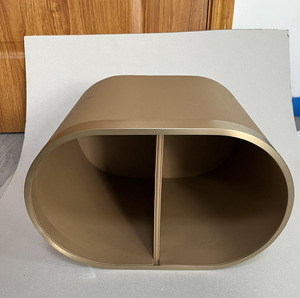 <span class=keywords><strong>Poubelle</strong></span> à ouverture supérieure en métal et cuir au design original pour la maison, la salle de bain, les toilettes, la <span class=keywords><strong>cuisine</strong></span>, le salon, ovale, tri des déchets - Product Image 2