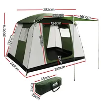 Tente dôme étanche de luxe pour 6 personnes tente de camping gonflable automatique avec protection solaire tente de camping en plein air Offre Spéciale