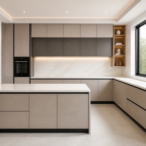 Meubles <span class=keywords><strong>de</strong></span> <span class=keywords><strong>cuisine</strong></span> modernes en mélamine sur mesure avec îlot <span class=keywords><strong>de</strong></span> rangement, <span class=keywords><strong>aménagement</strong></span> flexible et options <span class=keywords><strong>de</strong></span> finition avec dimensions personnalisées - Product Image 6