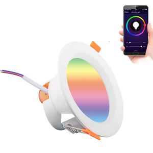 Luz de techo empotrada Wifi Graffiti Smart Downlight RGBWC a todo color con atenuación, control por voz <span class=keywords><strong>Alexa</strong></span>, estilo europeo moderno, 10W, para exportación. - Product Image 1