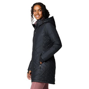 Veste à glissière réversible classique personnalisée pour femmes Long manteau bouffant col à capuche imperméable Sports de plein air en Polyester Durable - Product Image 4