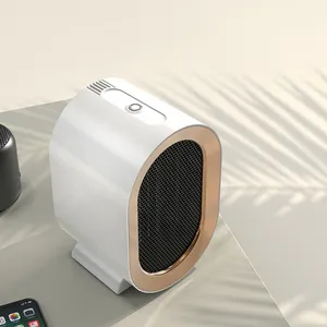 Low noise and no light Desktop mini flame retardant overheat protecting home fan heater mini electric heater portable