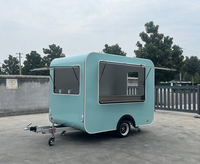 Remorque alimentaire mobile remorquable entièrement équipée, camion de restauration de rue, construction en acier inoxydable et aluminium, résistante à la rouille, pour hot-dogs et bonbons
