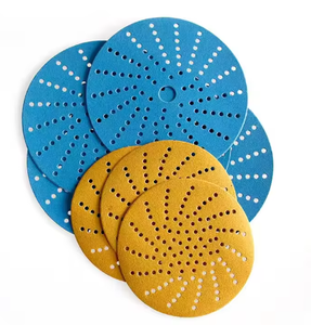 5インチ125mmフィルムバックブルーサンドペーパーフックとループ研磨ラウンドサンディングフィルムディスク - Product Image 3