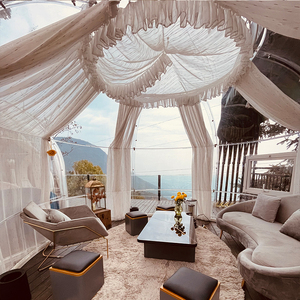 Matériel de polycarbonate PC Glamping Igloo Tente à bulles <span class=keywords><strong>gonflable</strong></span> Maison dôme transparent avec salle de bain - Product Image 2