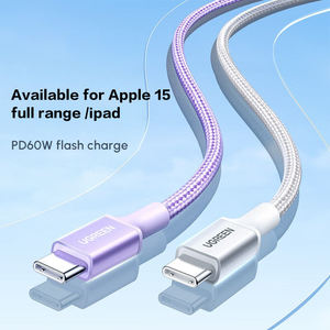 Câble tressé en silicone <span class=keywords><strong>UGREEN</strong></span> USB-C vers USB-C <span class=keywords><strong>PD</strong></span> à charge rapide <span class=keywords><strong>PD</strong></span> 60w Câble USB C - Product Image 3