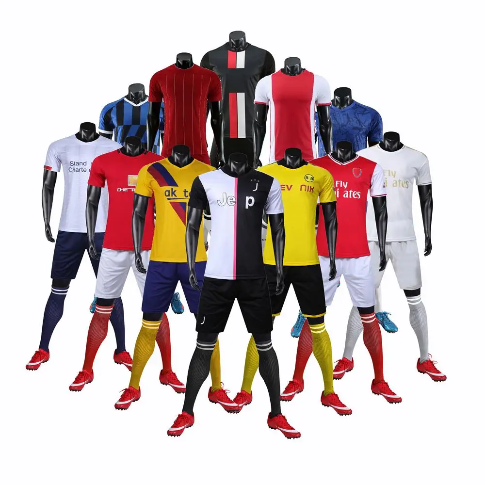 Camiseta de entrenamiento personalizada de calidad tailandesa para hombre, camiseta de fútbol para adulto, conjunto de camisetas de fútbol, uniforme de fútbol