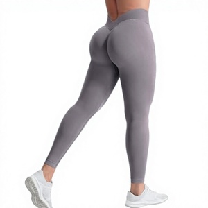 High Waisted Seamless Yoga <b>Leggings</b> Full Length Ruched <b>Butt</b> <b>Lifting</b> Workout Pants for Gym - Product Image 1
