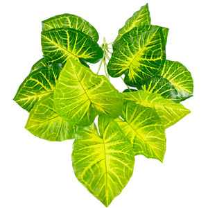 Trong nhà ngoài trời nhà <span class=keywords><strong>Bonsai</strong></span> mô phỏng cây xanh trang trí nội thất PVC cây giả nhỏ giọt nước guanyin màu khoai môn cho trong nhà ngoài trời sử dụng - Product Image 3