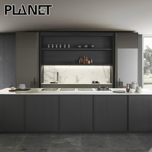 Gabinetes de cocina modernos, color gris brillante, hecho en china, venta directa de fábrica - Product Image 1