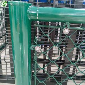 Clôture en treillis métallique revêtu de vinyle pour terrain de tennis, personnalisée en usine, avec barres intérieures en acier, barrière de protection pour le baseball - Product Image 4