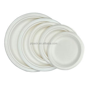 Usine En Gros Biodégradable Canne À Sucre Bagasse Papier Plat <span class=keywords><strong>Micro</strong></span>-ondes <span class=keywords><strong>Assiette</strong></span> De Service pour Camping - Product Image 2