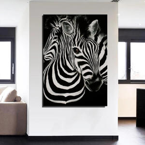 KADING Zèbre Abstrait Toile Art Peintures Sur Le Mur Animaux