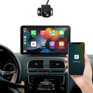 Carabc 2023 New 7inch HD xách tay HD màn hình cảm ứng không dây Carplay Android Auto Car DVD Player với máy ảnh Carplay màn hình