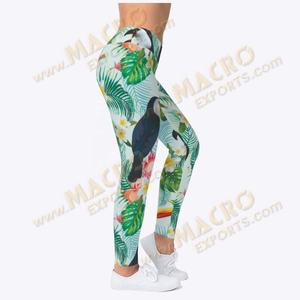 Pantalones de Yoga Deportivos de Cintura Alta con Estampado Personalizado por Transferencia de Calor, Elásticos, de Spandex Reciclado y Poliéster, Anti-UV - Product Image 4