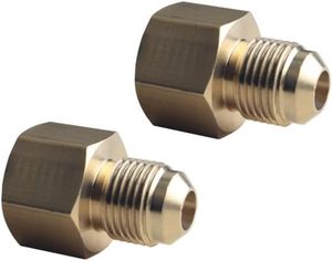Latón 3/8 "Flare X 1/2" NPT Flare Tube Fitting Acoplamiento Adaptador <span class=keywords><strong>de</strong></span> gas Conector <span class=keywords><strong>de</strong></span> tubería - Product Image 3