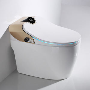 WC intelligent japonais monobloc électrique à chasse d'eau automatique avec siège chauffant et siphon en S inclus - Product Image 1