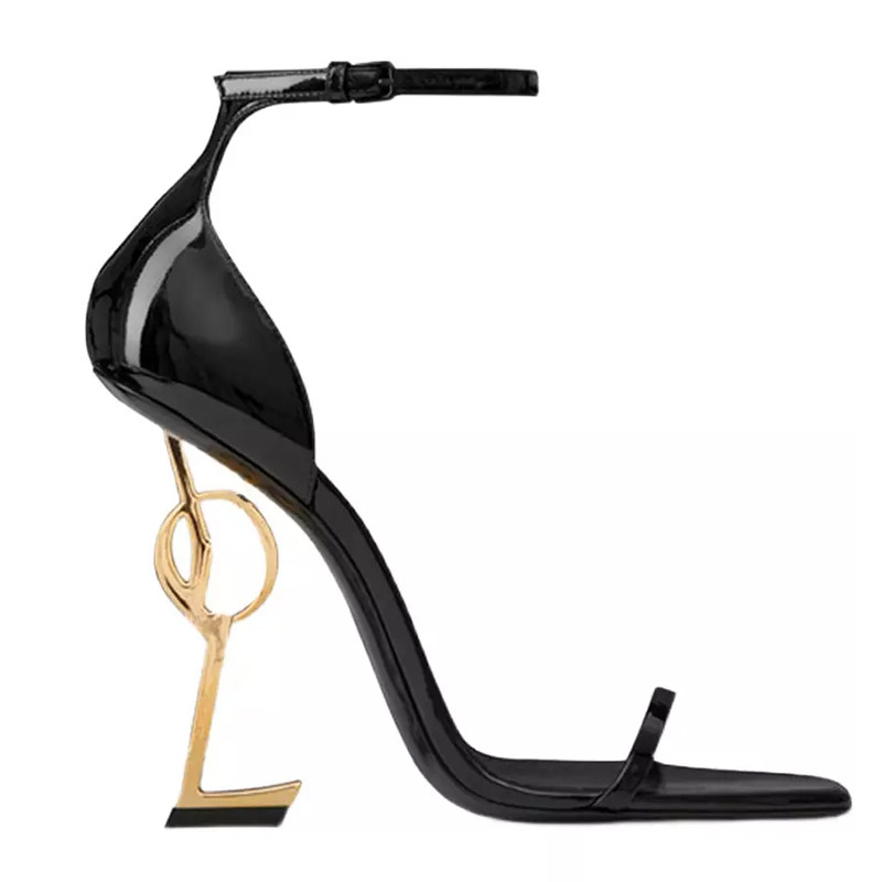 Поддержка OEM/DOM логотип, Индивидуальные женские сандалии, роскошные женские сандалии на квадратном каблуке 10 см, сандалии с металлическими странными каблуками