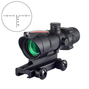 전술 4x32 스코프 시력 1x32 광학 스코프 광섬유 4 배 돋보기 크로스 셰브론 유리 에칭 레티클 - Product Image 3