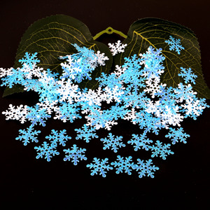 Sk 2cm 300pcs long lanh trắng Giáng sinh đám cưới giấy bông tuyết phân hủy sinh học mô Confetti Nguồn cung cấp bên Bảng trang trí - Product Image 3