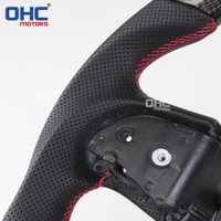 Volant de direction en fibre de carbone véritable à fond plat, vente en gros d'usine, pour Dodge Charger Challenger 2015 2016 2017 2018 2019 2020 OHC