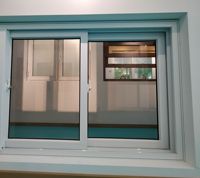 Fenêtre coulissante en PVC double vitrage insonorisée et isolante thermiquement pour maison et villa