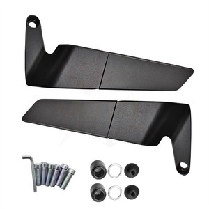 Rétroviseurs universels pour <span class=keywords><strong>moto</strong></span>, invisibles, à aile : une paire de rétroviseurs pliables convexes grand angle en alliage d'aluminium - Product Image 2