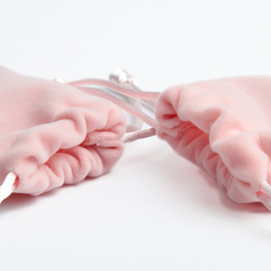 Ruban de lin rabat microfibre grand voyage velours support personnalisé ensemble pochette blanche rose bijoux pochette et sac avec poignée insérer - Product Image 5