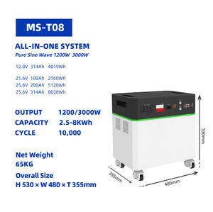 순수 사인파 인버터 파워 스테이션 1600W <span class=keywords><strong>3000W</strong></span> 출력 휴대용 MPPT 컨트롤러 8KWh 태양광 리튬 배터리 - Product Image 2