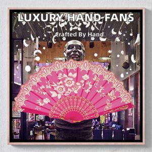 Abanico de mano plegable de lujo estilo Lolita náutica al por mayor para bodas, fiestas, regalo de artesanía de plástico - Product Image 2