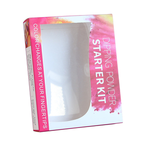 Nhà Máy Tùy Chỉnh In Gấp Tráng Giấy Nhúng Bột Nail Mỹ Phẩm Hộp Bao Bì Với Cửa Sổ <span class=keywords><strong>PVC</strong></span> - Product Image 2