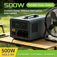 Station d'alimentation portable extérieure 500W 110V, station de stockage d'énergie solaire portable pour une utilisation à haute puissance