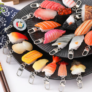 Llavero de Sushi de Simulación, Modelo de Sushi de Salmón, Colgante de Comida Japonesa, Bola de Arroz, Juguete de Comida, Accesorio de Fotografí<span class=keywords><strong>a</strong></span>, Llavero Personalizado - Product Image 1